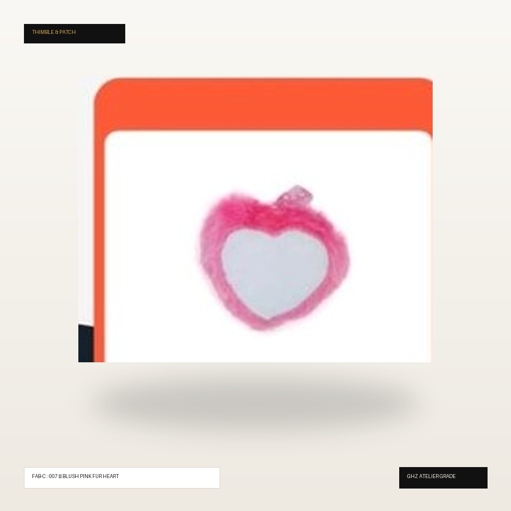 Blush Pink Plush Fur Heart Mini Cushion