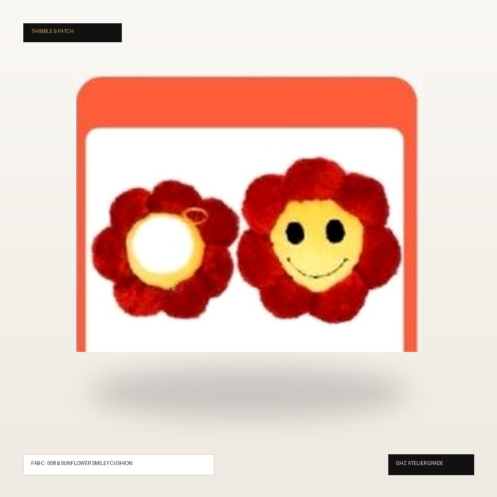 Sunflower Smiley Bloom Mini Cushion