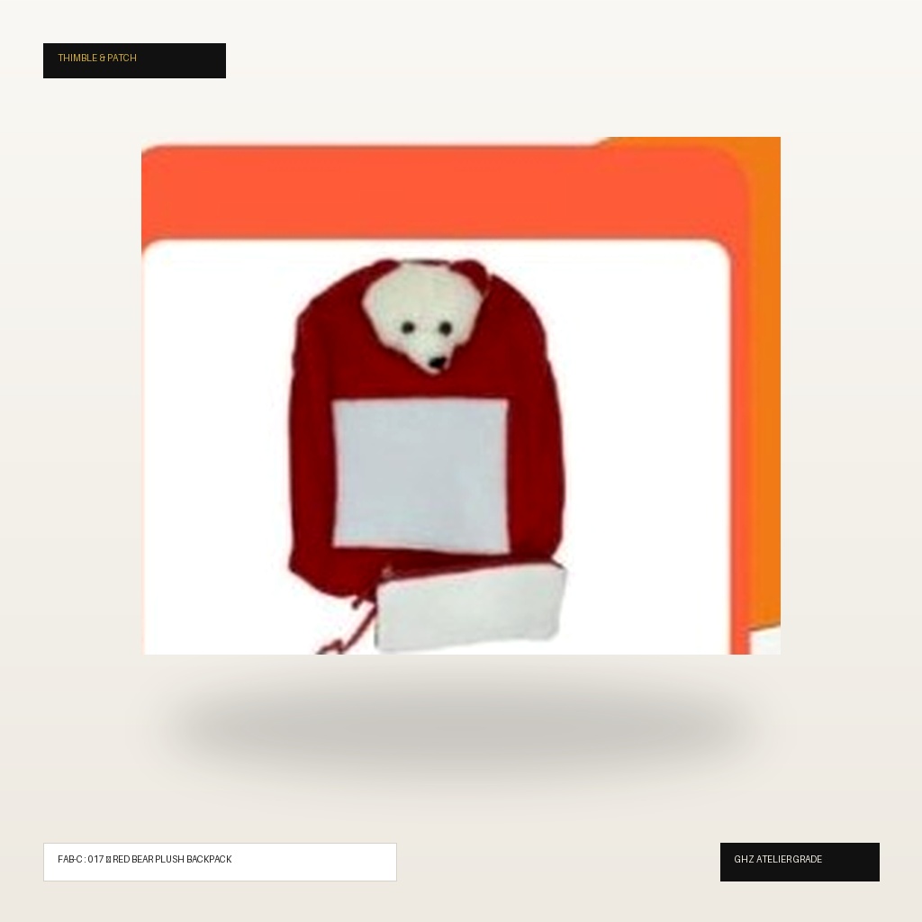 Scarlet Crimson Bear Kids Plush Backpack