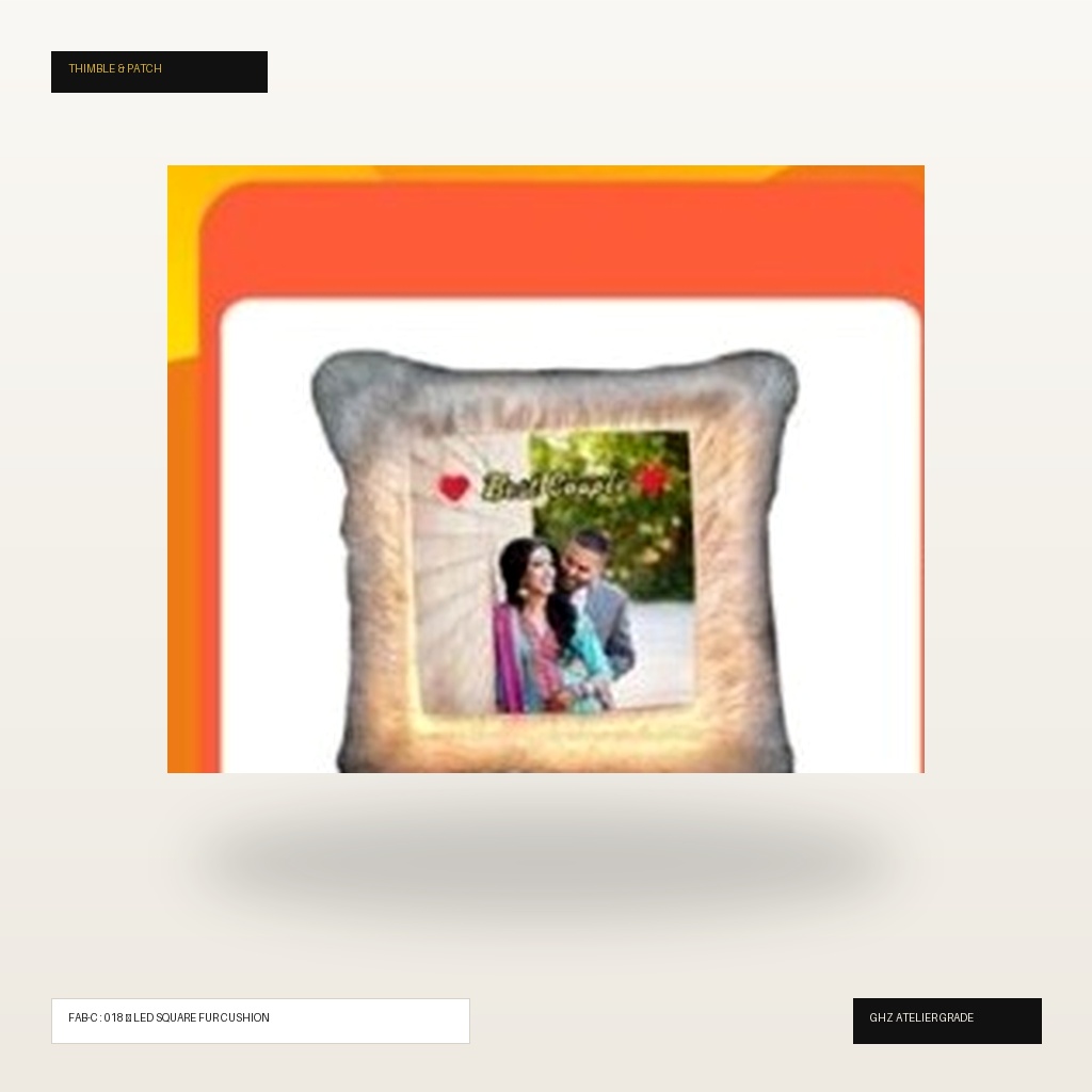 LED Illuminated Square Fur Keepsake Cushion