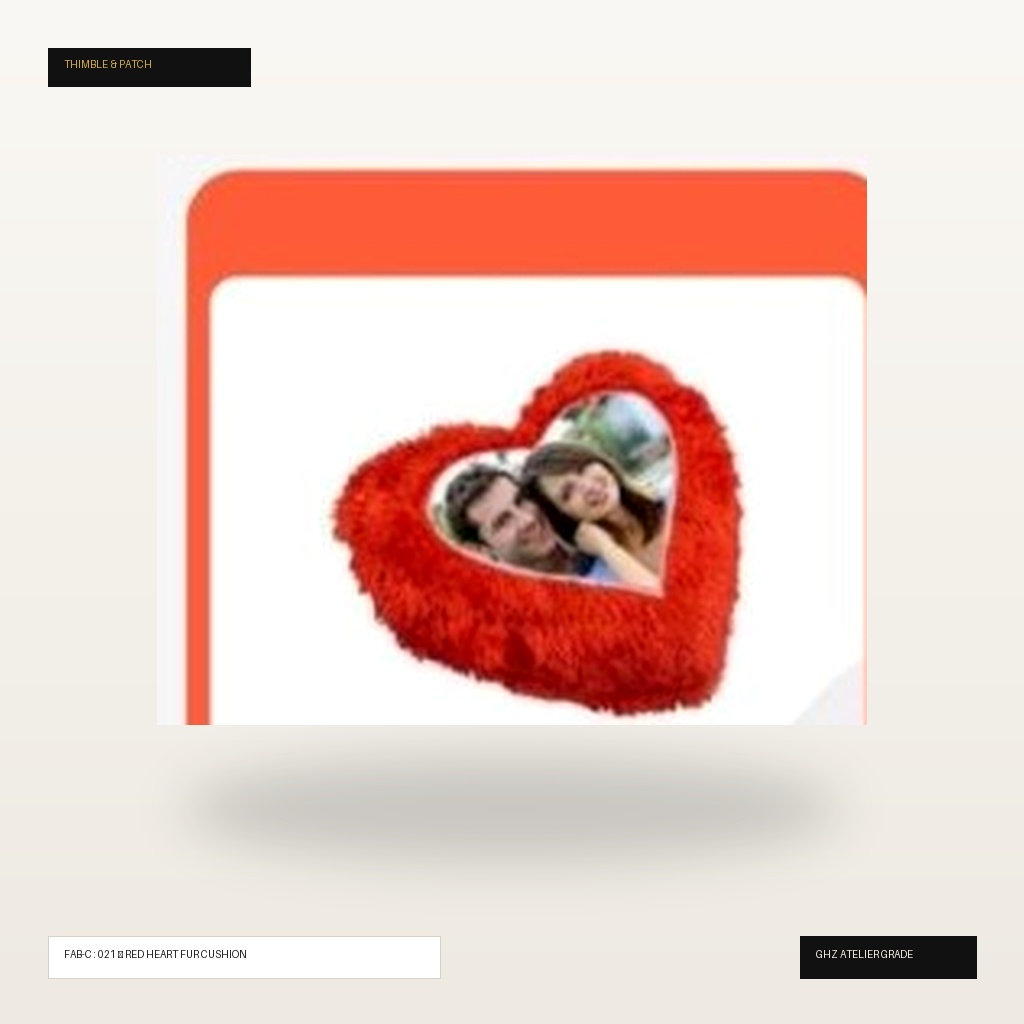 Ruby Red Faux Fur Heart Heirloom Cushion