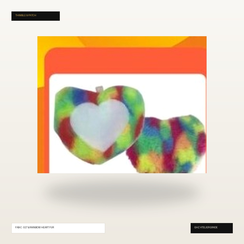 Pastel Rainbow Fur Heart Keepsake Cushion