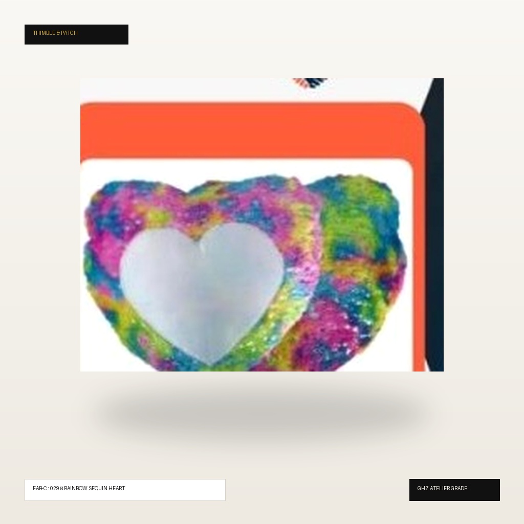 Carnival Rainbow Sequin Heart Cushion