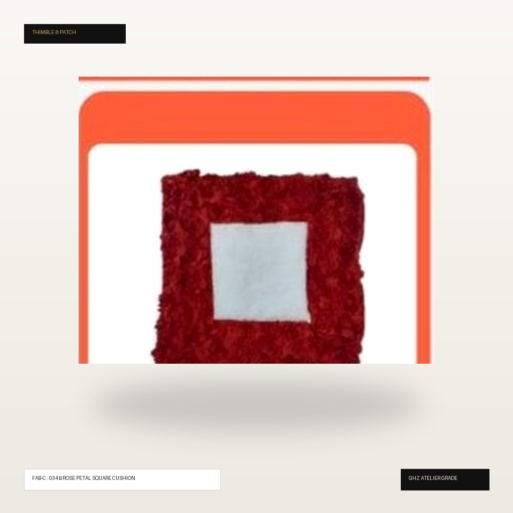 Couture 3D Rose Petal Square Cushion