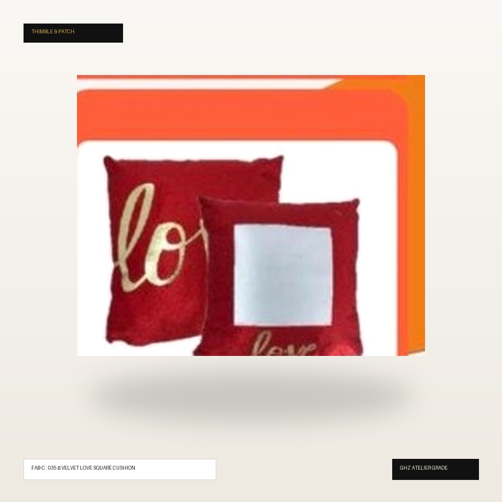 Atelier Velvet Embroidered LOVE Square Cushion