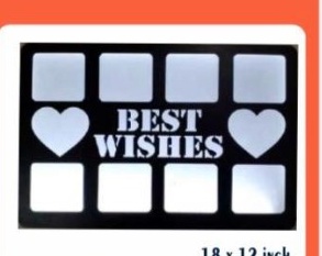 Jumbo Sublimation LED Photo Frame 18×12" (FABLF : 402) - "Best Wishes Mega-Collage"
