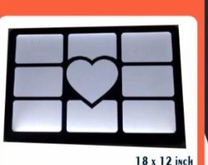 Jumbo Sublimation LED Photo Frame 18×12" (FABLF : 403) - "Grand Heartbeat Mega-Collage"