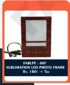 Sublimation LED Photo Frame (FABLPF : 007) - "Panoramic Date Plaque" - 2D Studio Flat-Lay - Thimble & Patch Atelier Ghaziabad