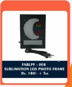 Sublimation LED Photo Frame (FABLPF : 008) - "To The Moon & Back" - 2D Studio Flat-Lay - Thimble & Patch Atelier Ghaziabad
