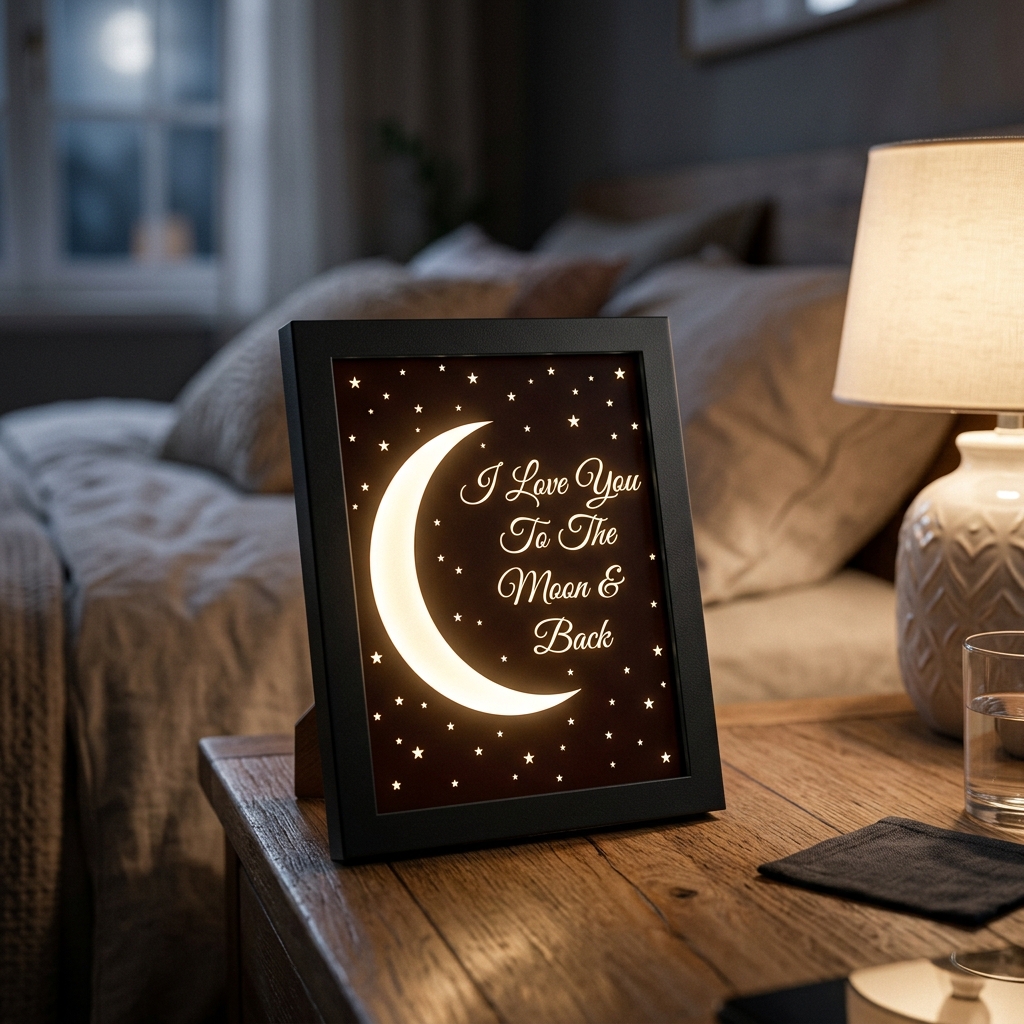 Sublimation LED Photo Frame (FABLPF : 008) - "To The Moon & Back"