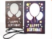Sublimation LED Photo Frame (FABLPF : 012) - "Happy Birthday Balloon Trio"