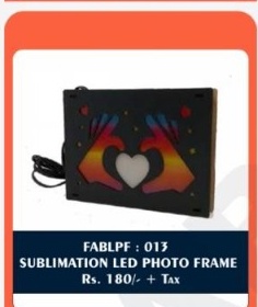 Sublimation LED Photo Frame (FABLPF : 013) - "Hands Making Heart Gesture" - 2D Studio Flat-Lay - Thimble & Patch Atelier Ghaziabad