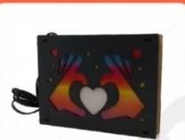 Sublimation LED Photo Frame (FABLPF : 013) - "Hands Making Heart Gesture"
