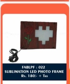 Sublimation LED Photo Frame (FABLPF : 022) - "Red Rose Pixelated Romance" - 2D Studio Flat-Lay - Thimble & Patch Atelier Ghaziabad