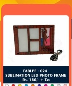 Sublimation LED Photo Frame (FABLPF : 024) - "Triptych Romance Silhouette" - 2D Studio Flat-Lay - Thimble & Patch Atelier Ghaziabad