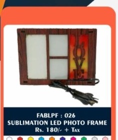Sublimation LED Photo Frame (FABLPF : 026) - "Vertical LOVE Marquee" - 2D Studio Flat-Lay - Thimble & Patch Atelier Ghaziabad