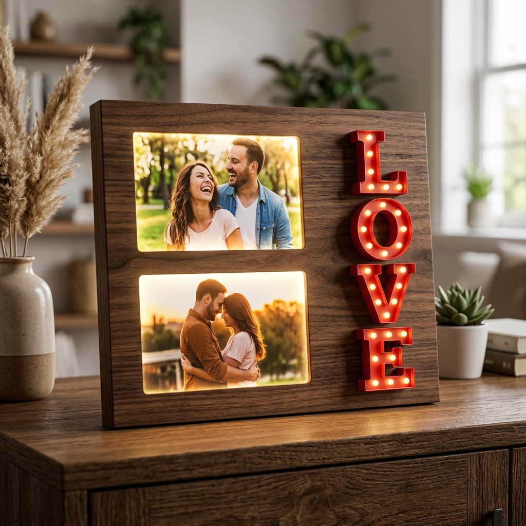 Sublimation LED Photo Frame (FABLPF : 026) - "Vertical LOVE Marquee"