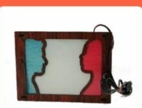 Sublimation LED Photo Frame (FABLPF : 028) - "Facing Couple Profiles Duo"