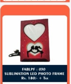Sublimation LED Photo Frame (FABLPF : 030) - "Holding Hands Heart Portal" - 2D Studio Flat-Lay - Thimble & Patch Atelier Ghaziabad