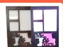 Sublimation LED Photo Frame (FABLPF : 031) - "Mr & Mrs Wedding Keepsake"