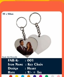 Sublimation Custom Keychain (FAB-K : 001) - "Eternal Heart" - 2D Studio Flat-Lay - Thimble & Patch Atelier Ghaziabad