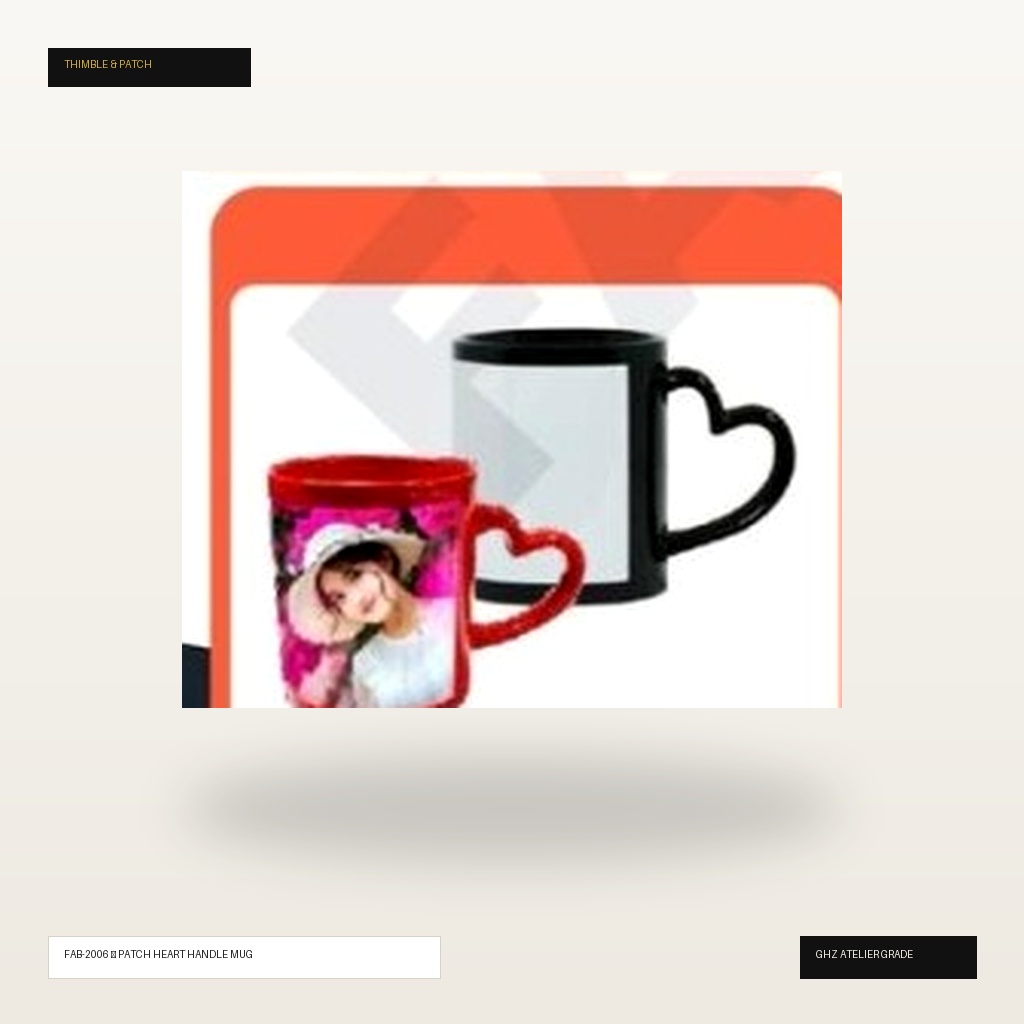 Patch Heart Handle Color Mug (11oz)