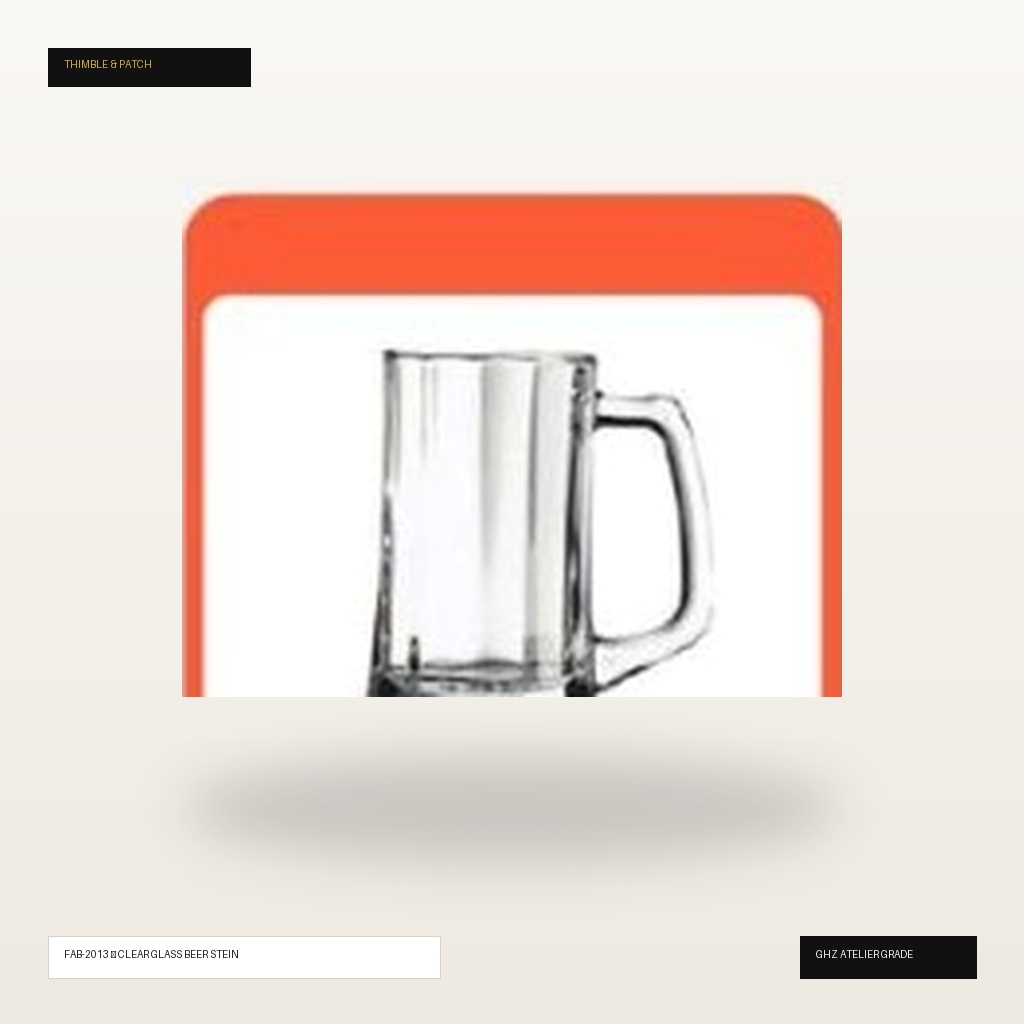 Sublimation Clear Fluted Glass Beer Stein