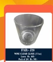 Wine & Spirits Clear Glass Tumbler (11oz) - 2D Studio Flat-Lay - Thimble & Patch Atelier Ghaziabad
